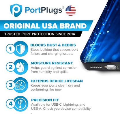 Lightning Dust Plugs 10 Pack, Low Profile Design with Cleaning Brush, Clear - color: Clear
