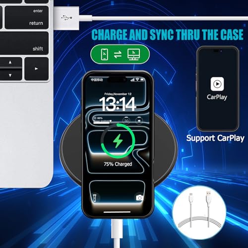 Battery Case for iPhone 17 Pro Max, Upgraded 12000mAh Rechargeable Portable Extended Battery Pack Supported Qi Wireless Charging Case Compatible with iPhone 17 Pro Max (6.9 inch) Charger Cover (Black) - size: iPhone 17 Pro Max (6.9 inch)