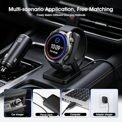 REEYEAR Desktop Magnetic Charging Stand fits for Amazfit Balance 2 Smart Watch, Charger Dock Adapter Replacement with 3.3FT USB A Cable, Non-Slip Base, for Balance 2 Only