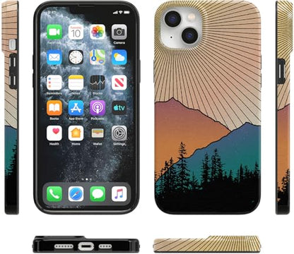 Casely iPhone 14 Plus Case | Golden Hour | Mountain Sunset | Compatible with MagSafe | Classic Ultra Slim Design - color: Golden Hour | Mountain Sunset