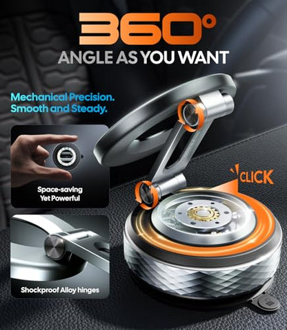 Wigoo Vacuum Magnetic Phone Holder for Car for Magsafe, Gray - color: Gray