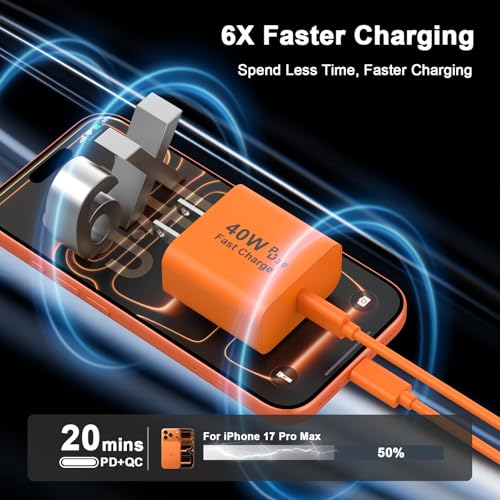 [Apple MFi Certified] iPhone 17 16 15 Pro Max Charger Fast Charging 10ft - size: 1 Pack-10FT