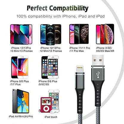 [Apple MFi Certified] iPhone Charger Cable,3Pack 3FT Lightning Cable - size: 3FT