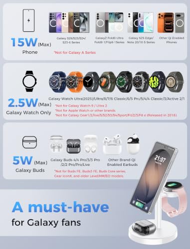 Aeinidi Super Fast Strong Magnetic Wireless Charger for Samsung - color: White Matte, size: 15W