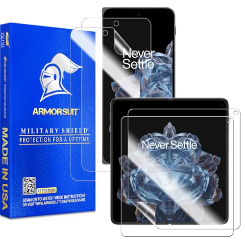 ArmorSuit 2+2 Pack Screen Protector for OnePlus Open Case Friendly MilitaryShield HD Clear Film - Made in USA