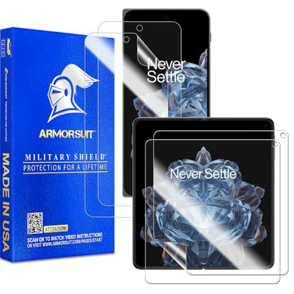 ArmorSuit 2+2 Pack Screen Protector for OnePlus Open Case Friendly MilitaryShield HD Clear Film - Made in USA