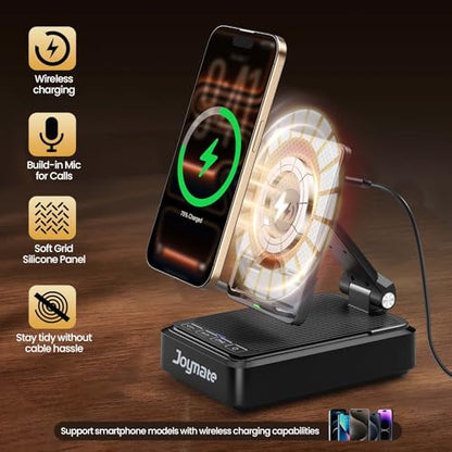 Wireless Phone Charger Stand with Bluetooth Speaker, Gifts for Men