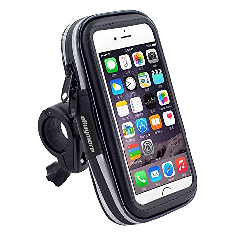 Touch Screen Bike Mount Waterproof Phone GPS Case Bicycle Handlebar Holder Bag for iPhone 16 Plus 15 14 13 Pro Max iPhone 16 Pro XR Samsung Galaxy A15 A35 S23 FE OnePlus Nord N200 Google Pixel 7 6