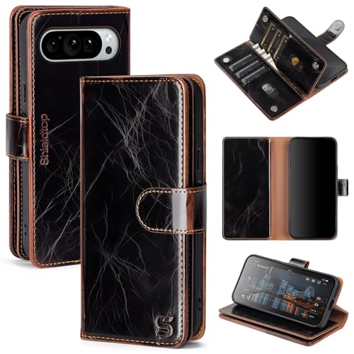 Shieldtop Compatible with Google Pixel 10 Pro XL Wallet Case with Card Holder,Women Men RFID Blocking PU Leather Phone Case Flip Shockproof TPU Protective Cover Kickstand Credit Card Slots,Coffee - color: Coffee-U1, size: Pixel 10 Pro XL - 6.8"