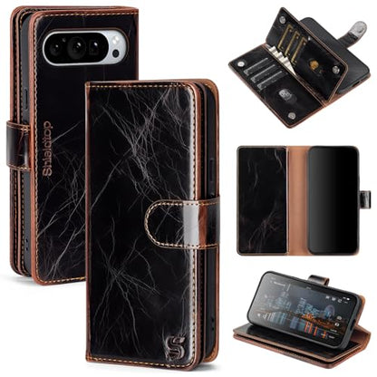 Shieldtop Compatible with Google Pixel 10 Pro XL Wallet Case with Card Holder,Women Men RFID Blocking PU Leather Phone Case Flip Shockproof TPU Protective Cover Kickstand Credit Card Slots,Coffee - color: Coffee-U1, size: Pixel 10 Pro XL - 6.8"