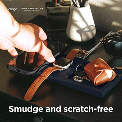 elago Charging Tray Duo for MagSafe & Apple Watch Chargers - color: Jean Indigo
