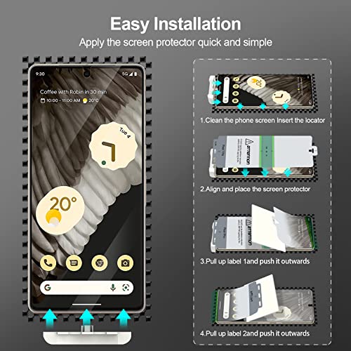GiiYoon 3 PACK Screen Protector for Google Pixel 7 Pro Flexible TPU Film [Support Fingerprint Touch] [HD Full Coverage] [Easy Installation] [Scratch Resistant] - size: Google Pixel 7 Pro