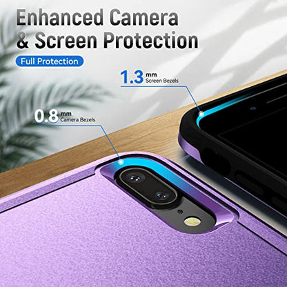 for iPhone 8 Plus Case, iPhone 7 Plus Case,with HD Screen Protector,[Military Grade Drop Tested] Heavy-Duty Tough Rugged Shockproof Protective Phone Case for iPhone 7 Plus /iPhone 8 Plus 5.5”, Purple - color: Purple
