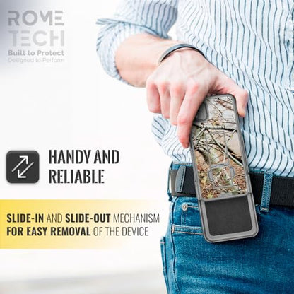 Designed for iPhone 14 Case with Belt Clip Holster - Kickstand Cover Phone Case - Camo Tree (Dots) - color: Camo Tree, style: iPhone 14