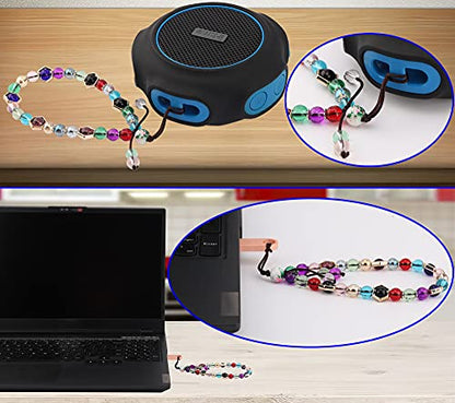 Cell Phone Lanyard Strap Bling Crystal Beads Hand Wrist Lanyard - color: 17cm Multicolor