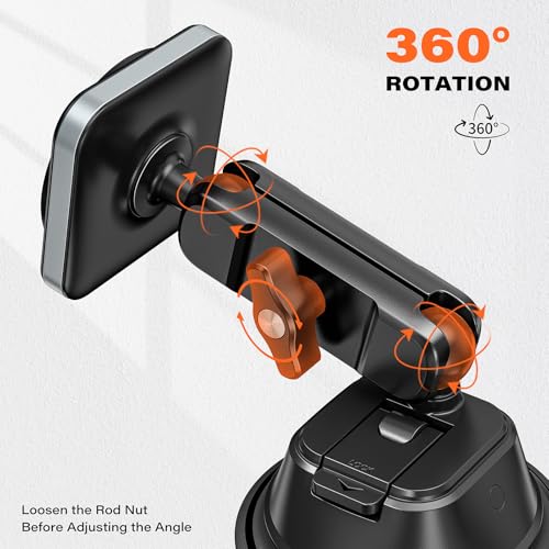 APPS2Car Heavy-Duty Vacuum Suction Phone Mount for Car Windshield Dashboard