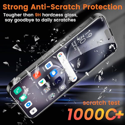 Lesakit 4+4 Pack Privacy Screen Protector for iPhone 16 6.1-Inch with 4 Pack Camera Lens Protector, Anti Spy Tempered Glass Film 9H Hardness Case Friendly - size: iPhone 16