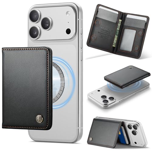 Defencase for Magsafe Wallet Magnetic Card Holder RFID Blocking, Black - color: Fashion Black