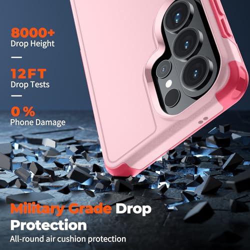 zapica Designed for Samsung Galaxy S26 Ultra Case, Light Pink | Military Grade Drop Protection, Dual Layer Structure Design, Heavy Duty Shockproof Non-Slip Phone Cover - color: Light Pink, size: Samsung Galaxy S26 Ultra 6.9''