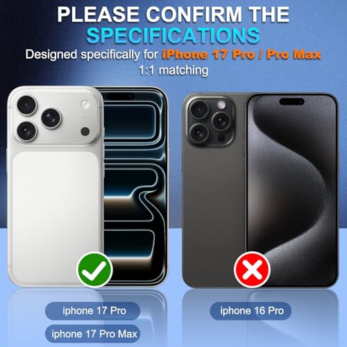 Suoman 2-Pack for iPhone 17 Pro / 17 Pro Max Camera Lens Protector -Silver - color: Silver