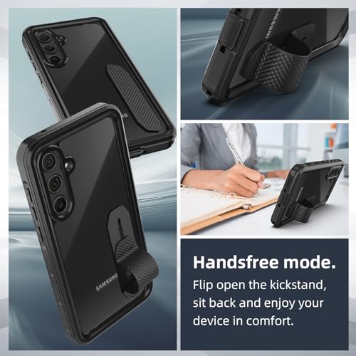 for Samsung Galaxy A55 5G Waterproof Case with Built-in Screen Protector-Rugged Full Body Dustproof Shockproof Drop with Cell Phone Ring Holder for Samsung A55 5G Phone Case Red