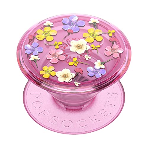 PopSockets Translucent Phone Grip with Expanding Kickstand, PopSockets for Phone, Translucent PopGrip - Pink Ditsy Floral - color: Ditsy Floral