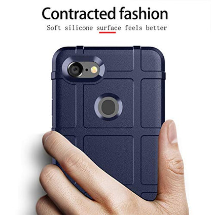Phone Case for Google Pixel 3 XL with Tempered Glass Screen Protector Cover Film and Cell Accessories Rugged Hard Slim Heavy Duty Full Body Teens Pixel3XL Pixel3 LX Pixle 3XL Women Men Cases Blue - color: Blue