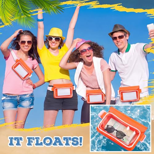 Ipx8 Waterproof Fanny Pack, 1 Pack Floating Waterproof Phone Pouch Touchscreen Dry Bag with Adjustable Waist Strap for Beach, Swimming, Kayaking, Boating, Fits Phones up to 8.5"(Orange) - color: Orange