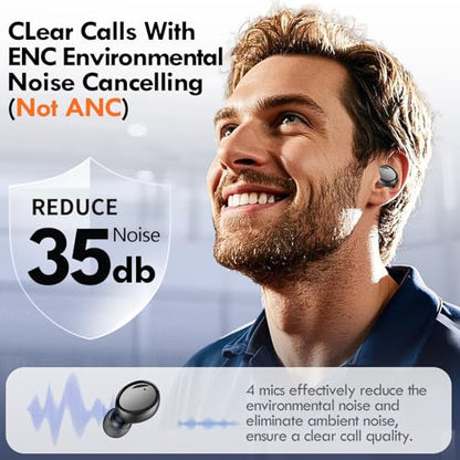 Lanteso True Wireless Earbuds Bluetooth 5.4, in Ear Headphones - color: Black