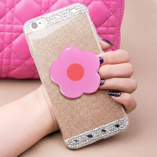 Weewooday 3 Pcs Phone Grip Holder Daisy Flower Collapsible Finger Phone Expand Holder Self Adhesive Cute 2D Grip Multi Functional Foldable Stand for Smartphone Cellphone Tablet Accessory, 3 Colors
