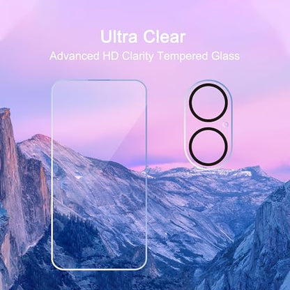 Ailun 3 Pack Screen Protector for iPhone 17 [6.3 inch] + 3 Pack Camera Lens Protector with Installation Frame and 3 Pc Privacy Screen Protector for iPhone 17