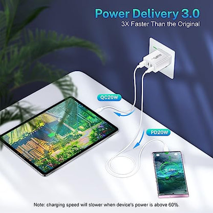 USB C Charger Block 40W Type C Fast Charging Blocks