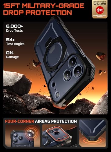 SUPCASE for iPhone 17 Pro Max Case with Built-in Kickstand, Black | Camera Control Cover, Compatible with MagSafe, Anti-Slip Grip, Military-Grade Protection, Rugged Magnetic Phone Case, UB Grip - color: Black, size: iPhone 17 Pro Max
