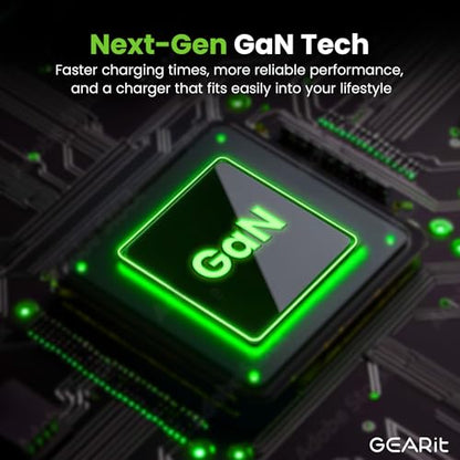 GEARit 35W USB C Brick - Dual-Port GaN Wall Charger with Smart LED Display