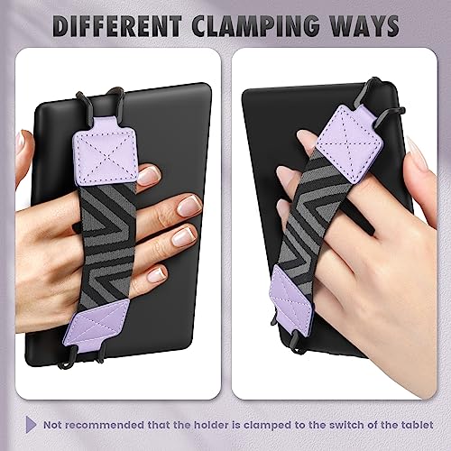 MoKo Security Hand-Strap for 6-8" Kindle eReaders Fire Tablets, Taro Purple - color: 2-taro Purple, style: Patterned Strap