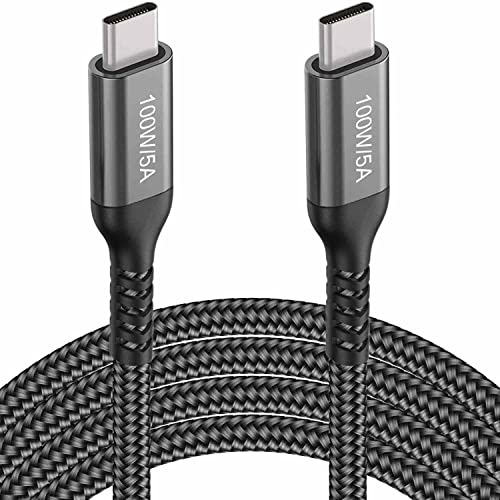 10FT USB-C to USB-C Cable 100W, 20V/5A Long Fast PD Charging Grey - color: Grey, size: 10FT