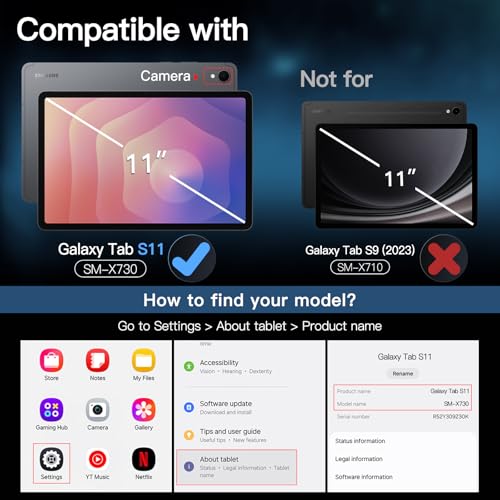 JETech Screen Protector for Samsung Galaxy Tab S11, 2-Pack - size: TabS11