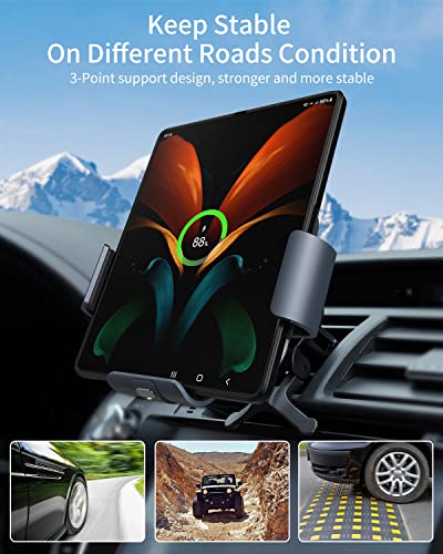 Dual Coil Wireless Car Charger Mount,for Galaxy Z Fold Series