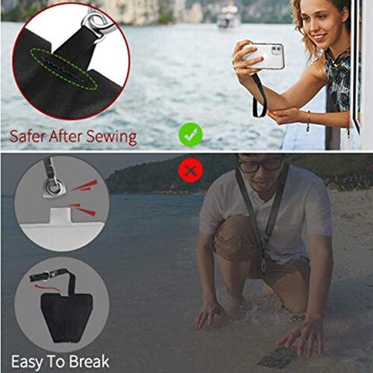 OUTXE Universal Phone Tether Tab Without Adhesive, 4 Pack Phone Lanyard Replacement Part for Phone Strap (4 PCS) - color: No Adhevise-black