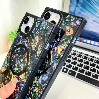 AIGOMARA Magnetic Rectangle for iPhone 14 Plus Case, Abalone Shell - color: Abalone, size: iPhone 14 Plus