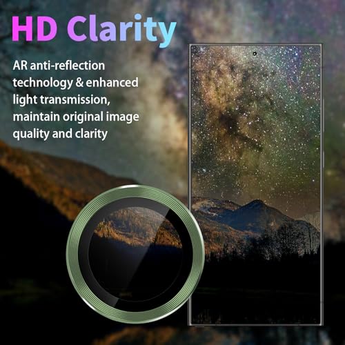 Camera Lens Protector for Samsung Galaxy S24 Ultra, Green - color: Green