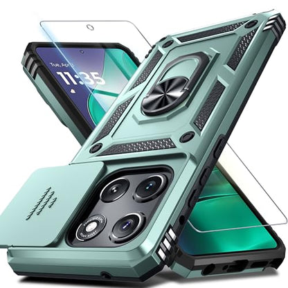 for Moto G Stylus 5G 2026/2025 Case Built in Slide Camera Cover - color: Dark Green, size: Moto G Stylus 5G 2026/2025