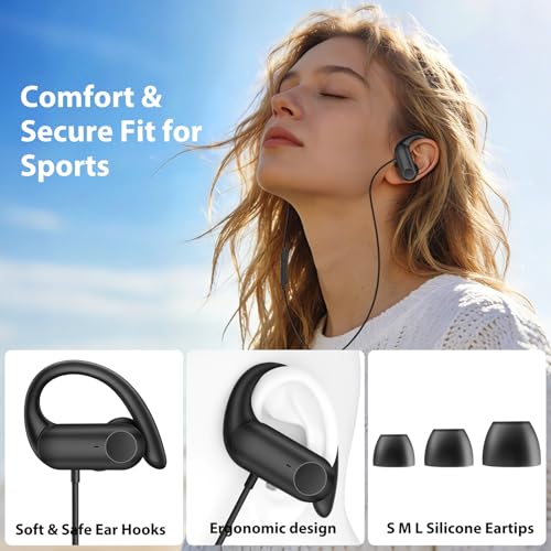 APETOO USB C Headphones with Earhook Mic & Volume Control HiFi Stereo Sound