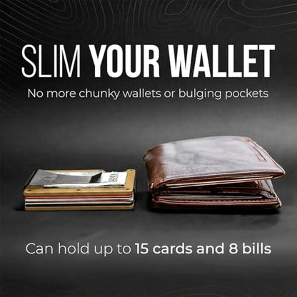 Mountain Voyage Minimalist Wallet for Men - Slim RFID Wallet, Scratch Resistant, Credit Card Holder & Money Clip, Easily Removable Money & Cards (Khaki Leather) - color: Khaki Leather
