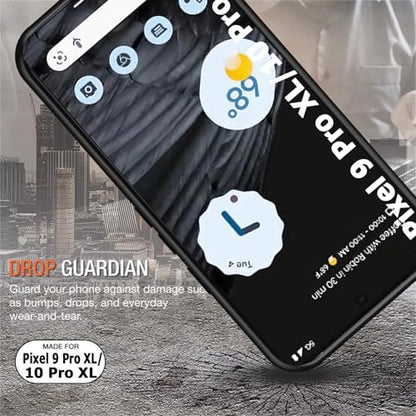 Battery Case for Google Pixel 9/10 Pro XL, 10000mAh Portable Protective Charging Case with Wireless Charging Compatible for Pixel 9/10 Pro XL (6.8 inch) Battery Pack Charger Case with Carplay (Black) - size: Google Pixel 9 Pro XL/ 10 Pro XL -10000mAh