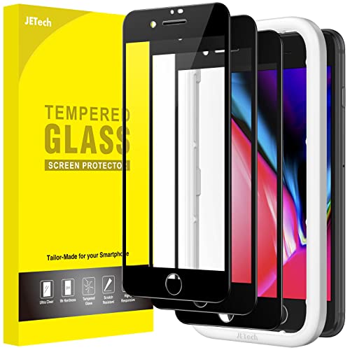 JETech Full-Coverage Screen Protector for iPhone 8 Plus/7 Plus, 3-Pack