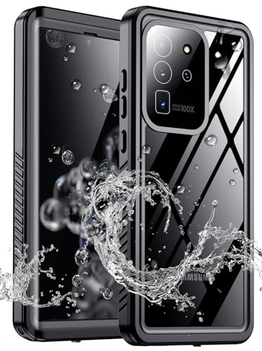 xiwxi for Samsung Galaxy S20 Ultra Case Waterproof,[IPX8 Underwater Case][Full Body Shockproof & Military Dropproof] Clear Sound Quality Built-in Screen Protector for Samsung S20 Ultra 6.8 inch-Black - size: For Samsung S20 Ultra-6.8"