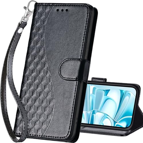 for iPhone 16 Wallet case, Black | 3 Card Holders, Kickstand, Shockproof TPU Shell, PU Leather, Magnetic Closure, Protective Flip Folio Cover, Women - color: 3