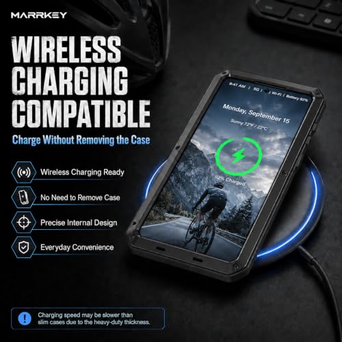Metal Case for Samsung Galaxy S26 Case 6.3",Full Body Protective Cover Heavy Duty Shockproof [Tough Armour] Aluminum Alloy Case with Silicone Built-in Screen Protector - Black - color: Black