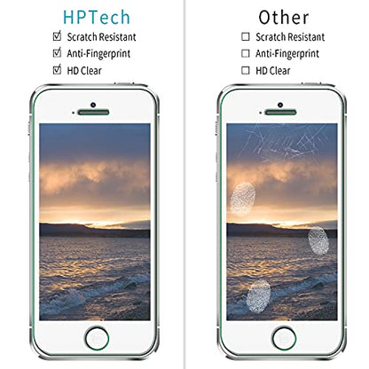 2 Pack Screen Protector for iPhone SE 2016/5S/5/5C Tempered Glass - color: Clear-iPhone SE 2016